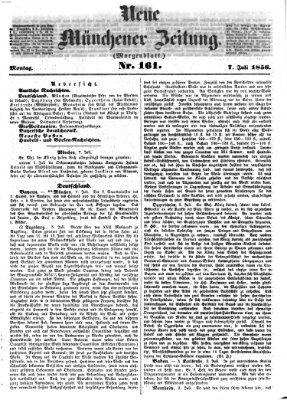 Neue Münchener Zeitung (Süddeutsche Presse) Montag 7. Juli 1856
