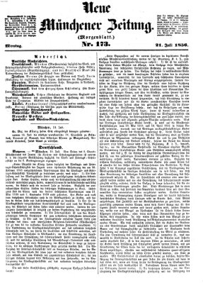 Neue Münchener Zeitung (Süddeutsche Presse) Montag 21. Juli 1856