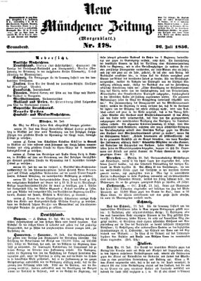 Neue Münchener Zeitung (Süddeutsche Presse) Samstag 26. Juli 1856