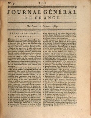 Affiches, annonces et avis divers ou Journal général de France (Affiches, annonces, et avis divers) Donnerstag 20. Januar 1785