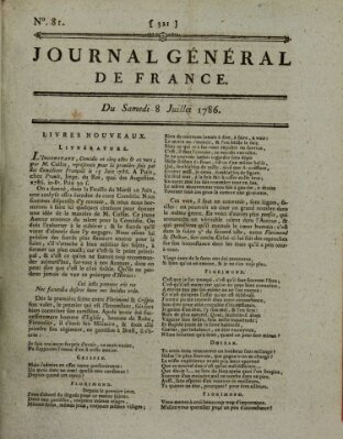 Affiches, annonces et avis divers ou Journal général de France (Affiches, annonces, et avis divers) Samstag 8. Juli 1786