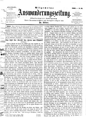 Allgemeine Auswanderungs-Zeitung Freitag 3. Mai 1861