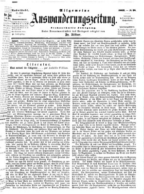 Allgemeine Auswanderungs-Zeitung Freitag 11. Juli 1862