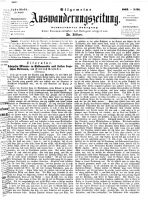Allgemeine Auswanderungs-Zeitung Freitag 22. August 1862