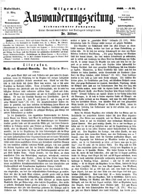 Allgemeine Auswanderungs-Zeitung Freitag 13. März 1863