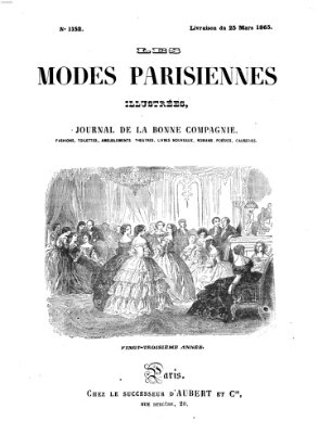 Les Modes parisiennes Samstag 25. März 1865