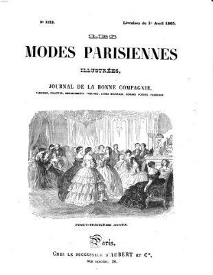 Les Modes parisiennes Samstag 1. April 1865