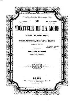 Le Moniteur de la mode Sonntag 5. September 1852