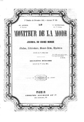 Le Moniteur de la mode Mittwoch 15. Dezember 1852