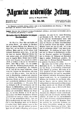 Allgemeine academische Zeitung Sonntag 9. August 1863