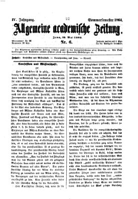 Allgemeine academische Zeitung Sonntag 29. Mai 1864