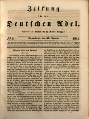 Zeitung für den deutschen Adel Samstag 30. Januar 1841