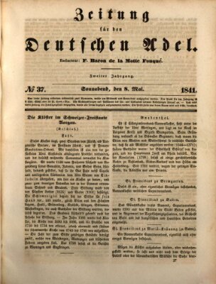 Zeitung für den deutschen Adel Samstag 8. Mai 1841