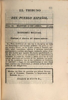 El Tribuno del pueblo español Dienstag 20. April 1813