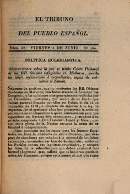 El Tribuno del pueblo español Freitag 4. Juni 1813