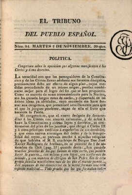 El Tribuno del pueblo español Dienstag 2. November 1813