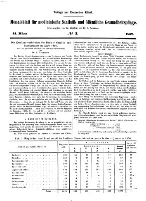 Deutsche Klinik Samstag 14. März 1857