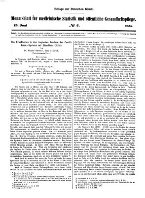 Deutsche Klinik Samstag 19. Juni 1858