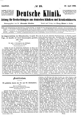 Deutsche Klinik Samstag 30. April 1864