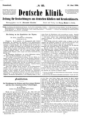 Deutsche Klinik Samstag 18. Juni 1864