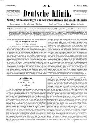 Deutsche Klinik Samstag 4. Januar 1868