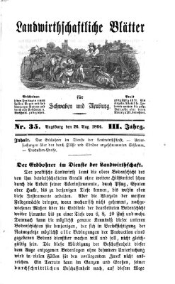 Landwirtschaftliche Blätter für Schwaben und Neuburg Freitag 26. August 1864
