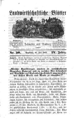 Landwirtschaftliche Blätter für Schwaben und Neuburg Freitag 21. Juli 1865