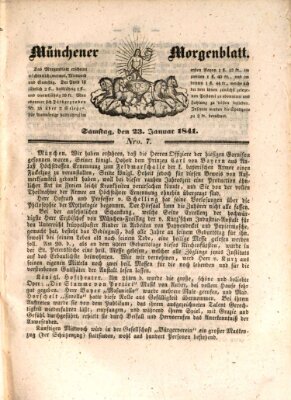 Münchener Morgenblatt Samstag 23. Januar 1841