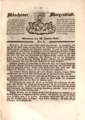 Münchener Morgenblatt Mittwoch 27. Januar 1841