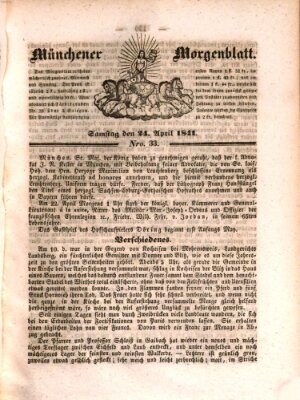Münchener Morgenblatt Samstag 24. April 1841