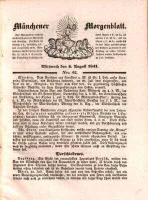 Münchener Morgenblatt Mittwoch 4. August 1841
