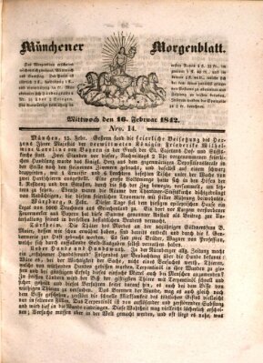 Münchener Morgenblatt Mittwoch 16. Februar 1842