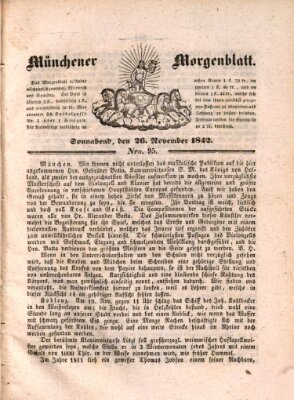 Münchener Morgenblatt Samstag 26. November 1842