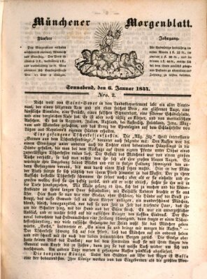 Münchener Morgenblatt Samstag 6. Januar 1844