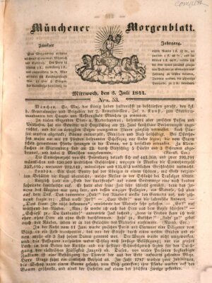 Münchener Morgenblatt Mittwoch 3. Juli 1844