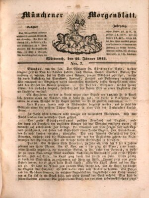 Münchener Morgenblatt Mittwoch 22. Januar 1845