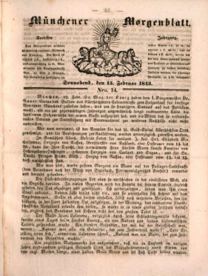 Münchener Morgenblatt Samstag 15. Februar 1845