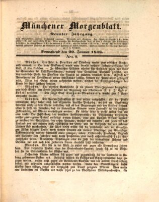 Münchener Morgenblatt Samstag 29. Januar 1848