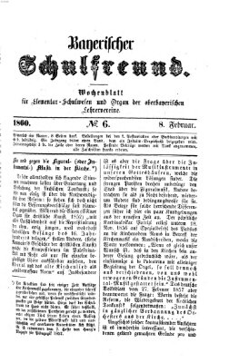Bayerischer Schulfreund Mittwoch 8. Februar 1860