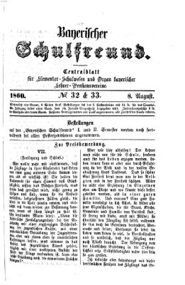 Bayerischer Schulfreund Mittwoch 8. August 1860