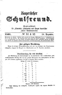Bayerischer Schulfreund Mittwoch 18. Dezember 1861