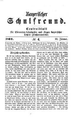 Bayerischer Schulfreund Mittwoch 22. Januar 1862