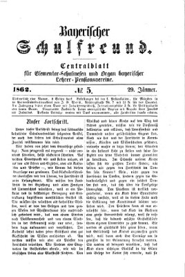 Bayerischer Schulfreund Mittwoch 29. Januar 1862
