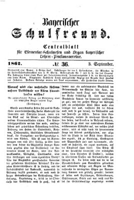 Bayerischer Schulfreund Mittwoch 3. September 1862