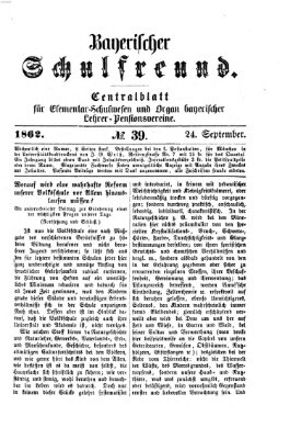 Bayerischer Schulfreund Mittwoch 24. September 1862