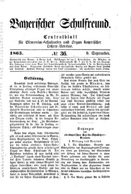 Bayerischer Schulfreund Mittwoch 9. September 1863
