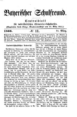 Bayerischer Schulfreund Mittwoch 14. März 1866