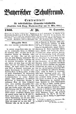 Bayerischer Schulfreund Mittwoch 19. September 1866