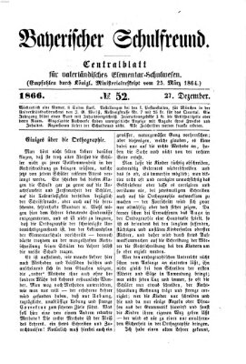 Bayerischer Schulfreund Donnerstag 27. Dezember 1866