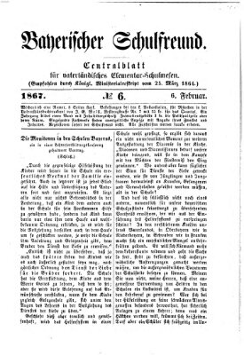 Bayerischer Schulfreund Mittwoch 6. Februar 1867